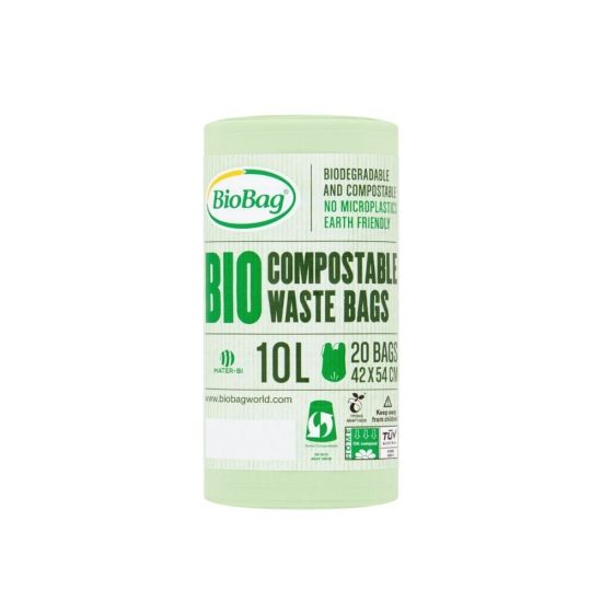 Биоразлагаемые пакеты для мусора 10 л BioBag