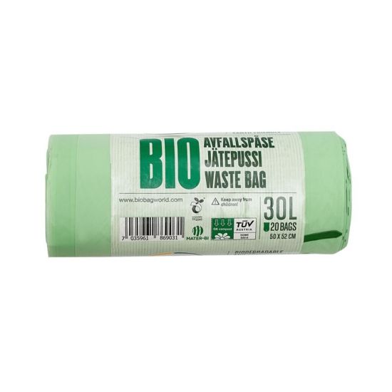 Біорозкладані пакети для сміття 30 літрів BioBag