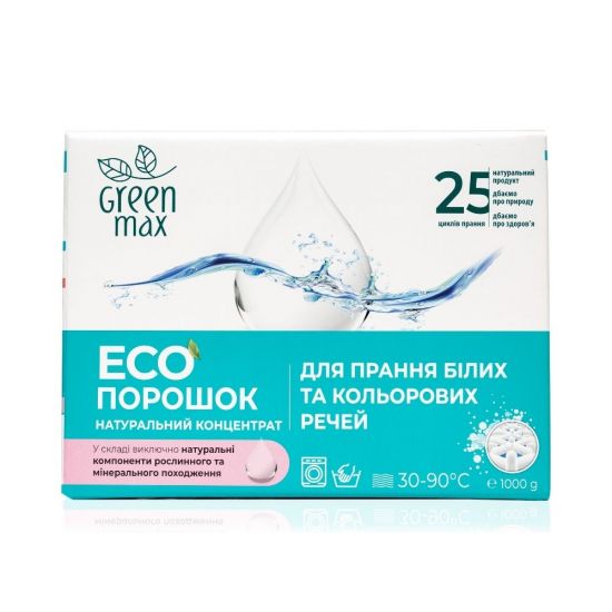 ECOпорошок для стирки белых и цветных вещей Green Max ECOпорошок для стирки белых и цветных вещей Green Max