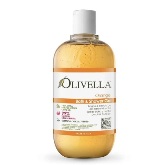 Гель для душа и ванны Апельсин на основе оливкового масла Olivella