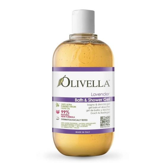 Гель для душа и ванны Лаванда на основе оливкового масла Olivella