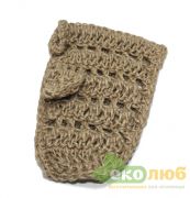 Мочалка джутовая Рукавичка-живинка с пальчиком Мочалка джутовая Рукавичка-живинка с пальчиком