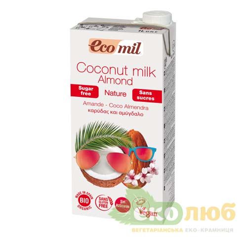 Молоко из кокоса и миндаля без сахара EcoMil