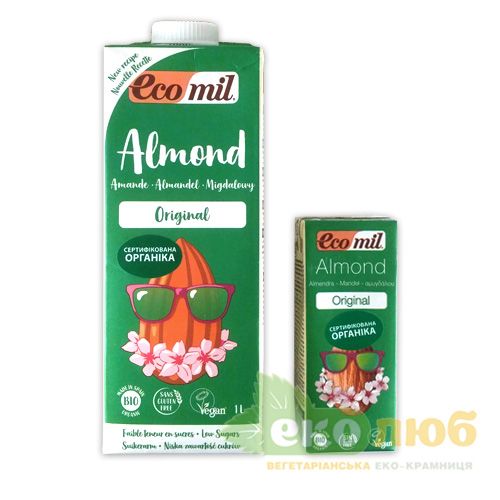 Молоко из миндаля с сиропом агавы EcoMil