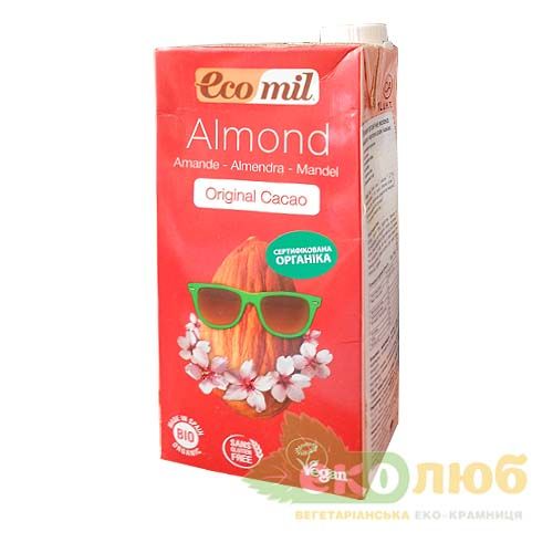 Молоко из миндаля с сиропом агавы и какао EcoMil