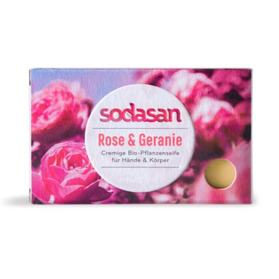 Мыло омолаживающее Rose & Geranium Sodasan