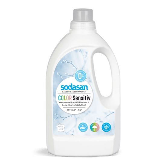 Жидкость для стирки Color Sensitiv для чувствительной кожи Sodasan